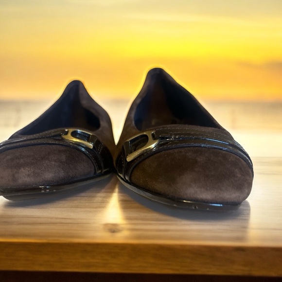 Cole Haan NikeAir Women's Flats slip on Shoes Size 7 Brown Suede Strap toe. - Picture 5 of 5